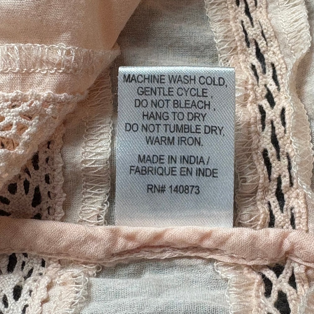 LoveShackFancy Lace Pintuck Blouse Women 2 Pink Romantic Cottagecore Parisian - Picture 10 of 12